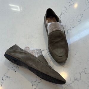 Suede Loafers - Olive Green
